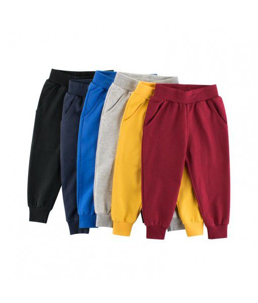27kids brand children's clothing spring and summer 2022 new solid color children's sports pants boys' pants are issued on behalf