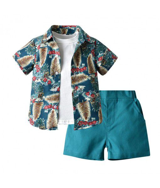 Cross-border children's Hawaiian suit boys' fashion ...