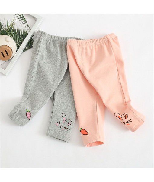 23 Korean version of girls' leggings live shot of small and medium-sized children's baby pants Korean version of girls' pants wholesale mid-waist baby pants
