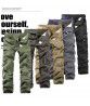  men's casual plain Amazon multi-pocket wash overalls outdoor men's trousers