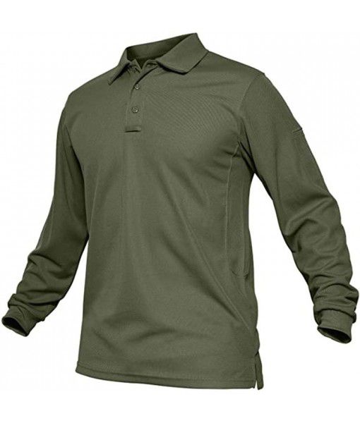  men's sports WISH foreign trade men's long-sleeved golf Paul lapel t-shirt wholesale