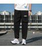  Summer New Men's Casual Pants Youth Sports Capris Korean Fashion Loose Straight Casual Pants