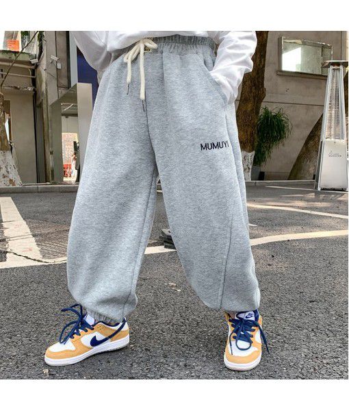 Boys' baby pants loose in spring, fashionable in 2023, new children's small and medium-sized children's toe guard pants, sports pants, pure cotton